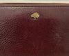 MULBERRY Burgundy Plum Leather Gold Tone Branded Zip Fasten Large Purse Wallet