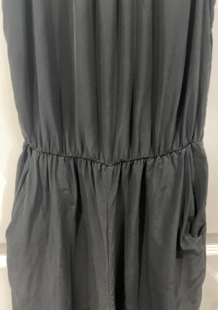 THE WHITE COMPANY LONDON Black Sleeveless Elasticated Waist Jumpsuit 36 UK8