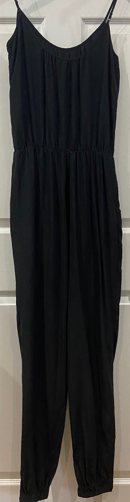 THE WHITE COMPANY LONDON Black Sleeveless Elasticated Waist Jumpsuit 36 UK8