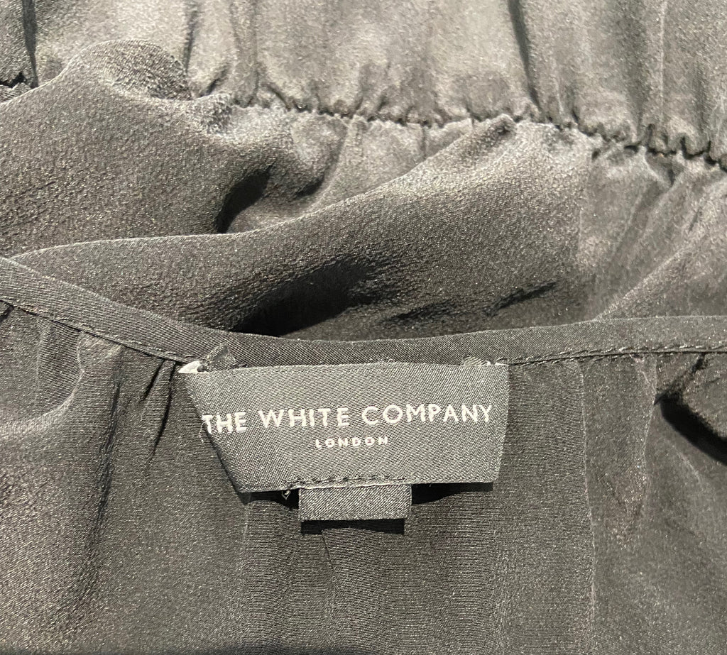 THE WHITE COMPANY LONDON Black Sleeveless Elasticated Waist Jumpsuit 36 UK8