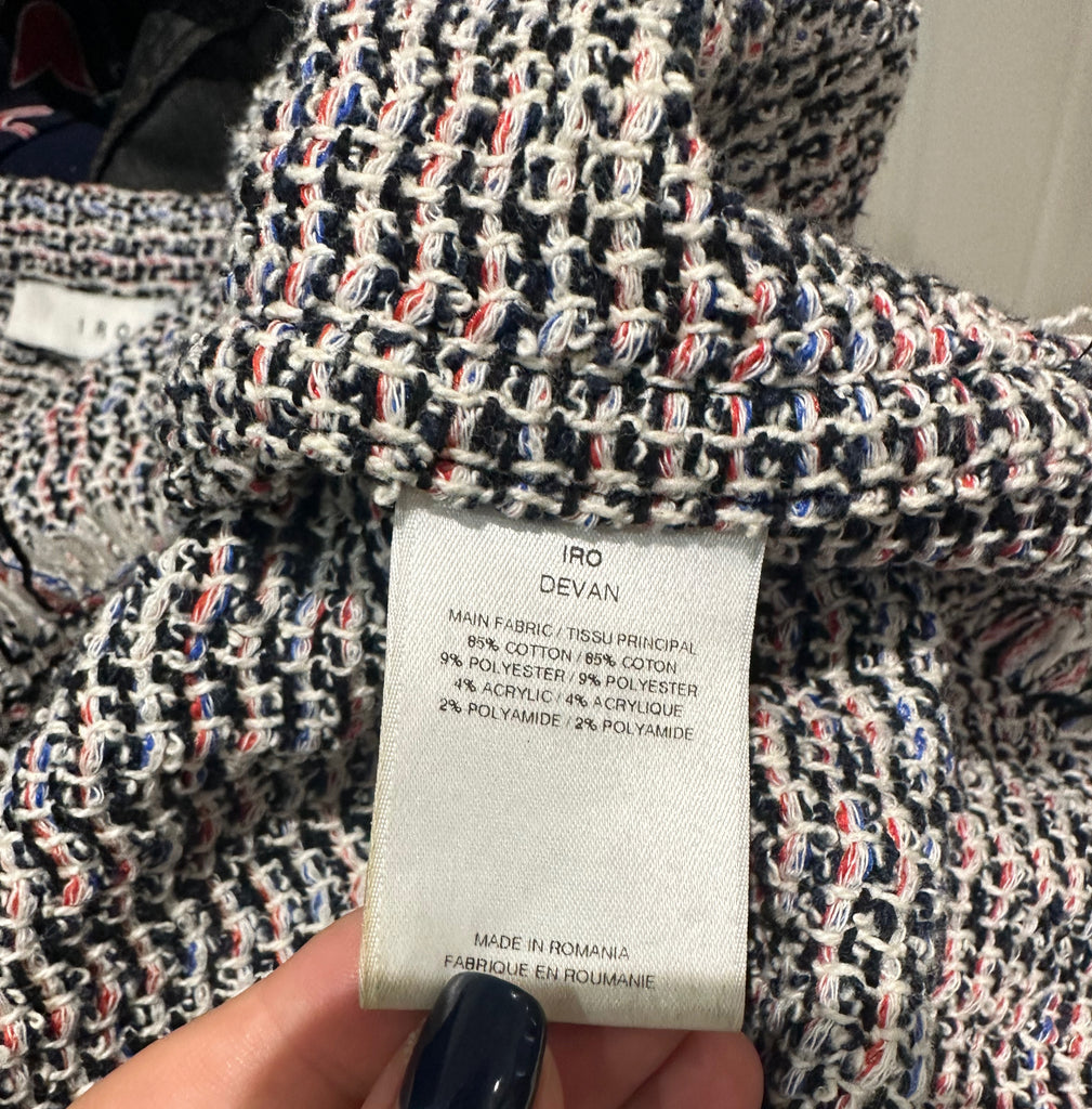 IRO Multi Colour Cotton Blend Round Neck Chunky Knitwear Jumper Sweater Top 34