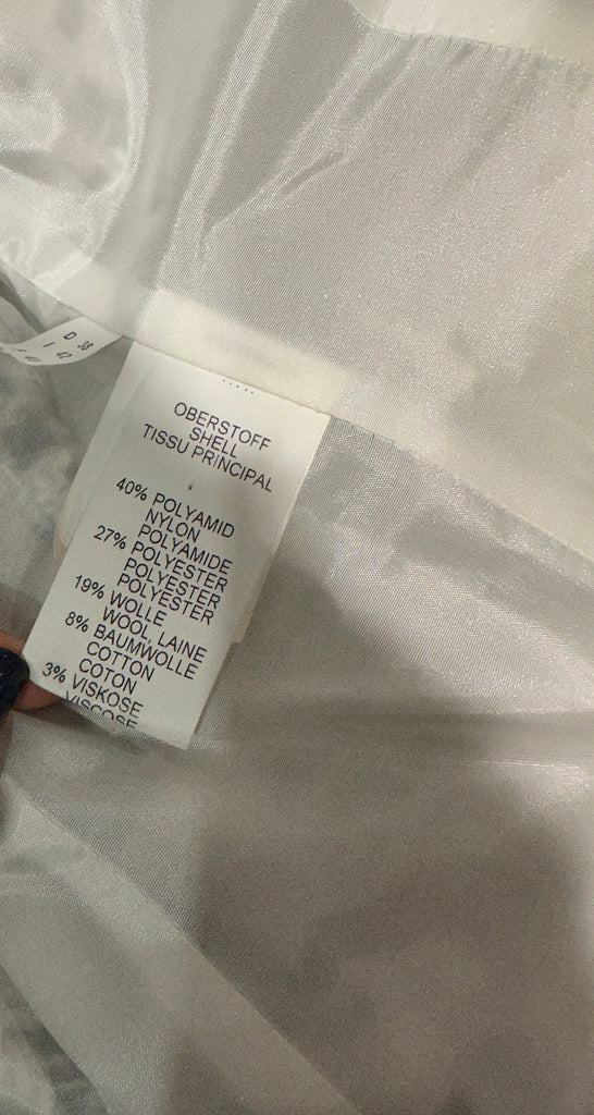 AE ELEGANCE PARIS Black & White Abstract Tweed Lined Blazer Jacket F40 GB12