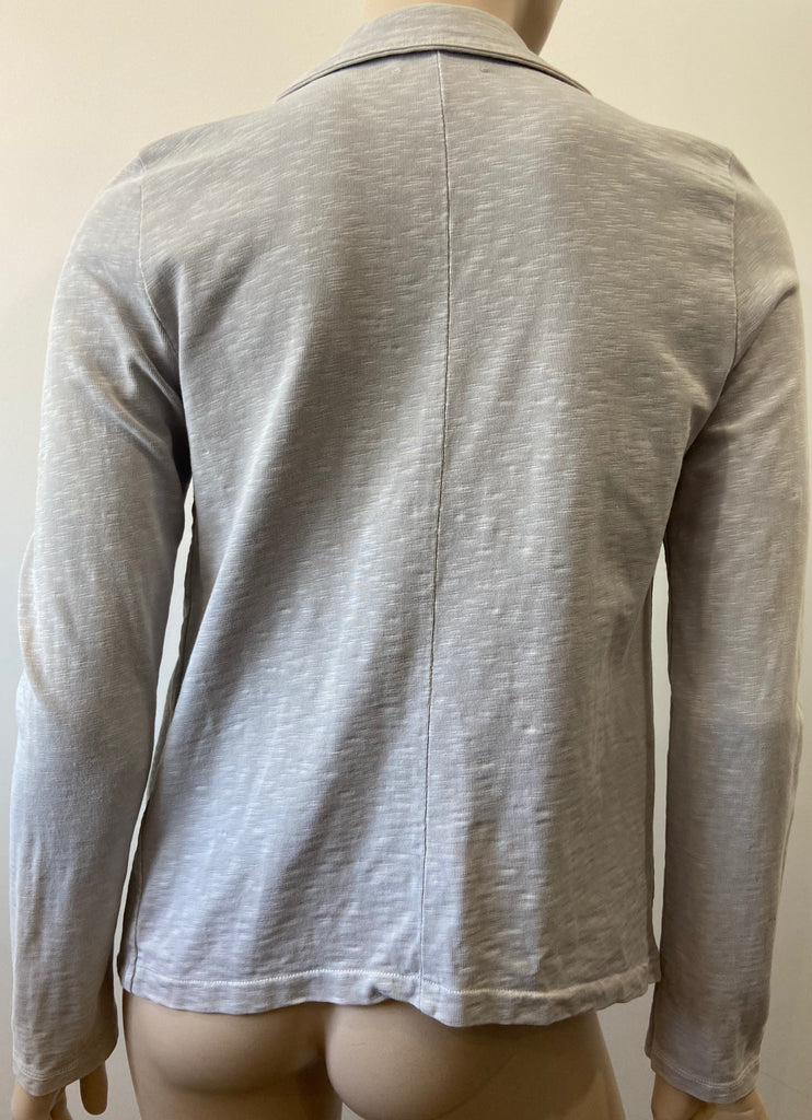 AMERICAN VINTAGE Pale Grey 100% Cotton Long Sleeve Lightweight Blazer Jacket S