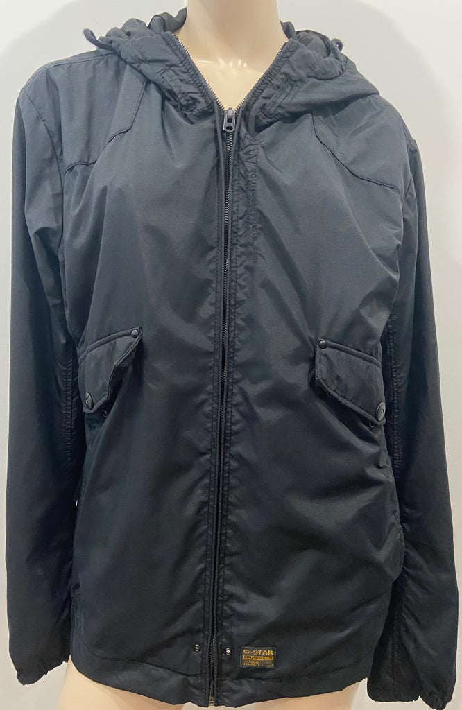 G-STAR RAW Menswear Black Zip Fastened Hooded Outdoor Casual Jacket XXL