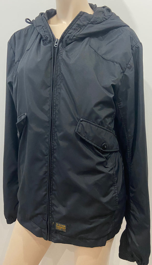 G-STAR RAW Menswear Black Zip Fastened Hooded Outdoor Casual Jacket XXL