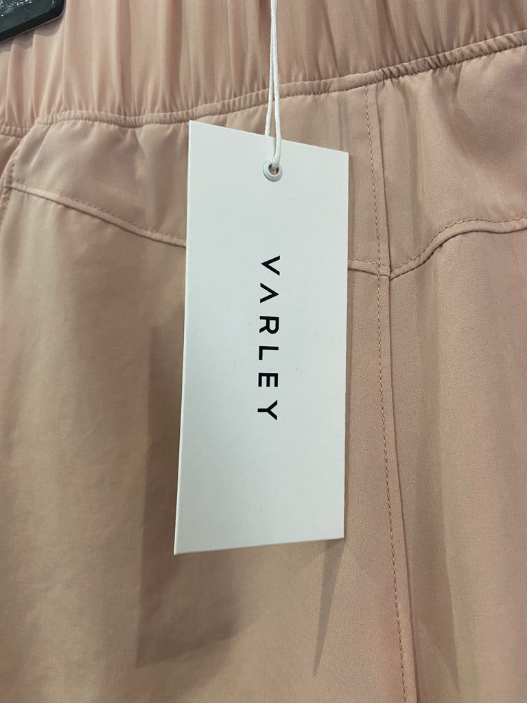 VARLEY Pale Pink CROFT Drawstring Waist Activewear Yoga Jersey Shorts S BNWT