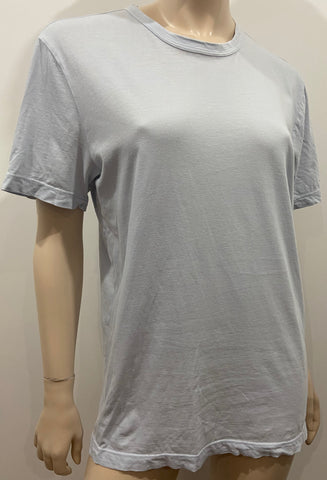 ACNE Grey Cotton BLISS NET Round Neck Short Sleeve Casual T-Shirt Tee Top S