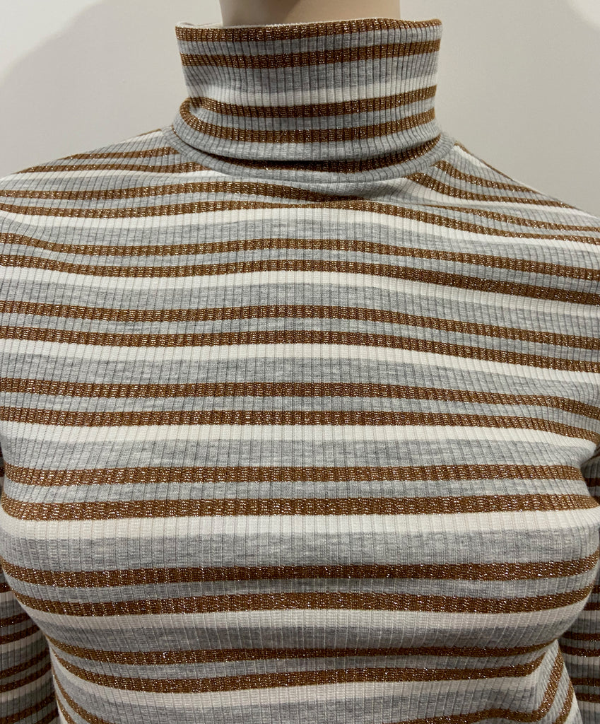 M&S COLLECTION Multi Colour Metallic Thread Ribbed Jumper Sweater Top UK10 NEW!