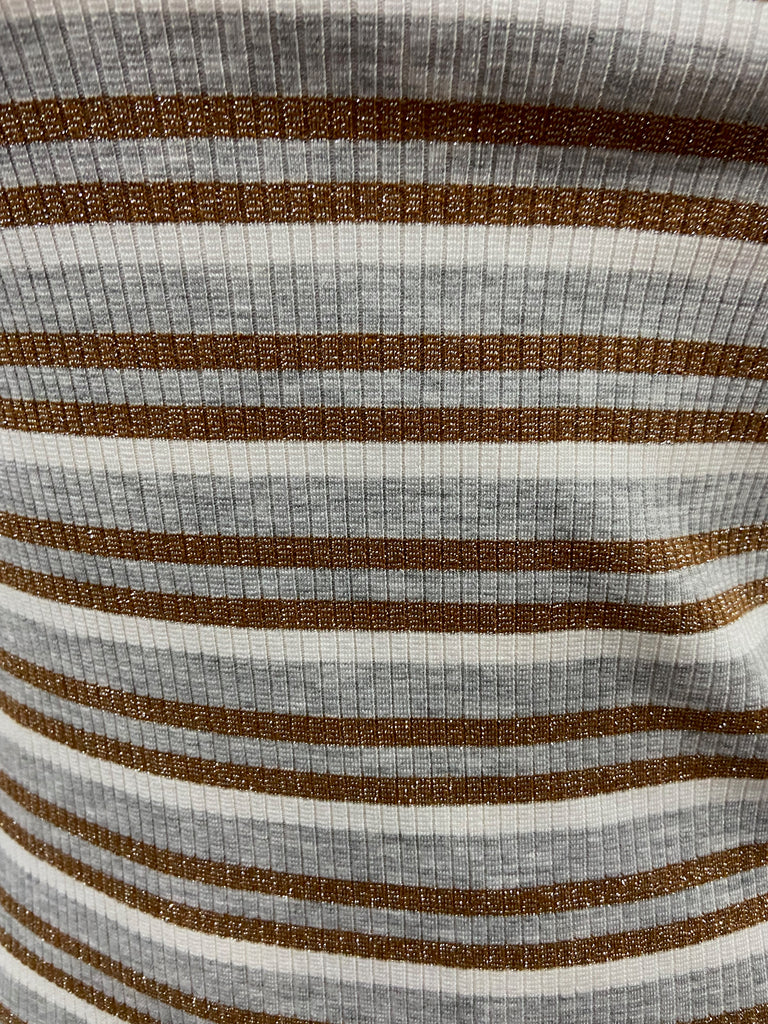 M&S COLLECTION Multi Colour Metallic Thread Ribbed Jumper Sweater Top UK10 NEW!