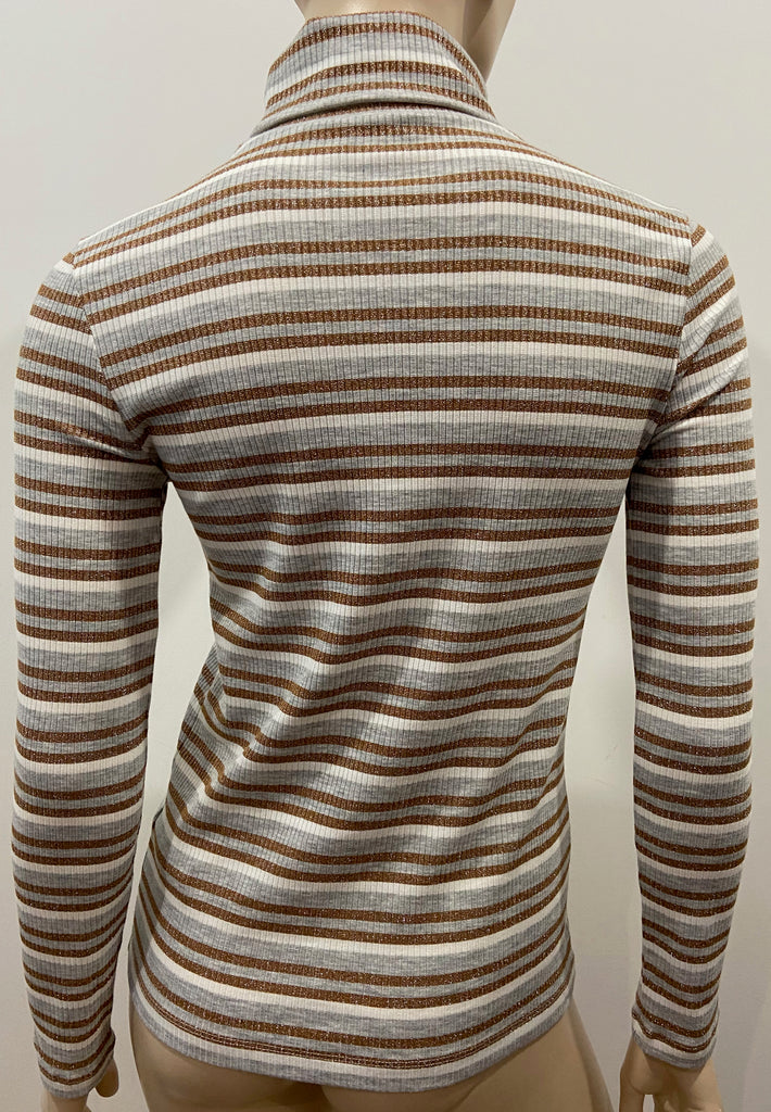 M&S COLLECTION Multi Colour Metallic Thread Ribbed Jumper Sweater Top UK10 NEW!
