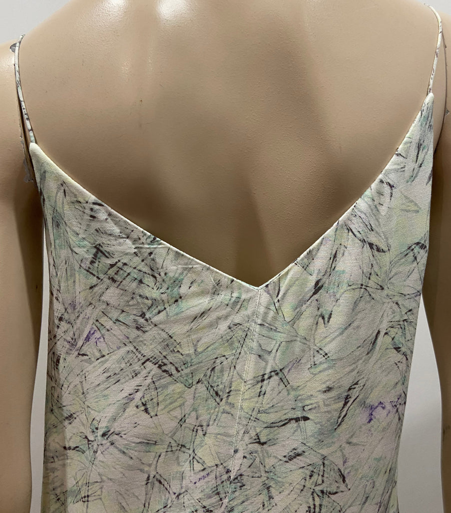 AMERICAN VINTAGE Multi Colour Abstract Print Sleeveless Long Length Midi Dress S