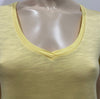 AMERICAN VINTAGE Yellow Cotton Blend Semi Sheer Short Sleeve Tee T-Shirt S