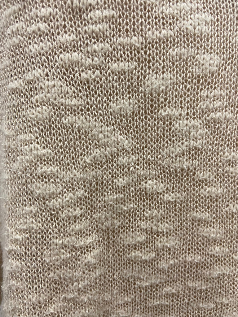 JOIE Beige Cotton Linen Blend V Neck Long Sleeve Knitwear Jumper Sweater Top XS