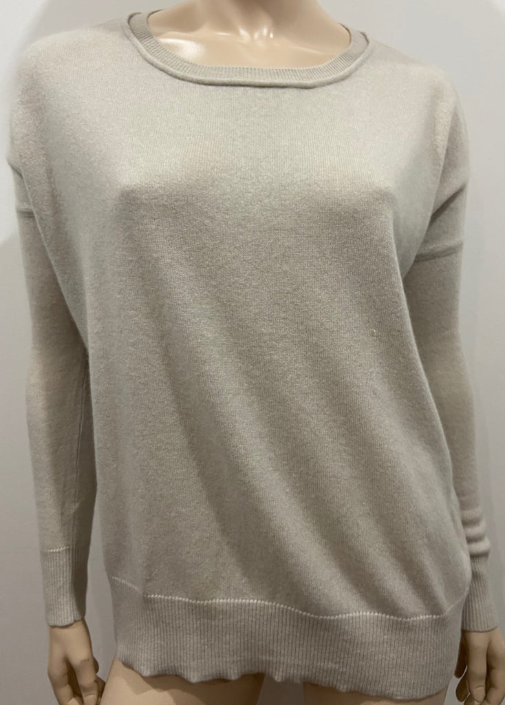 ALL SAINTS Cream Beige Cashmere CHAR Long Sleeve Knitwear Jumper Sweater XS