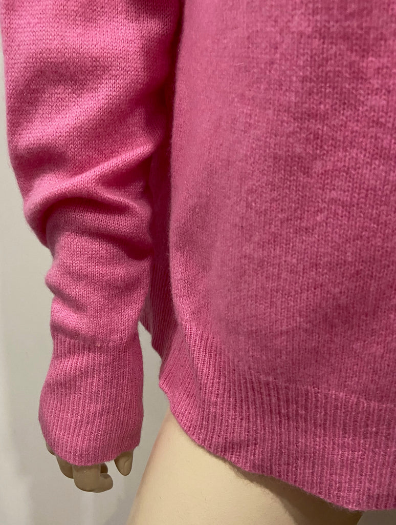 360 CASHMERE X TRILOGY Pink Knitwear Round Neck Long Sleeve Jumper Sweater M