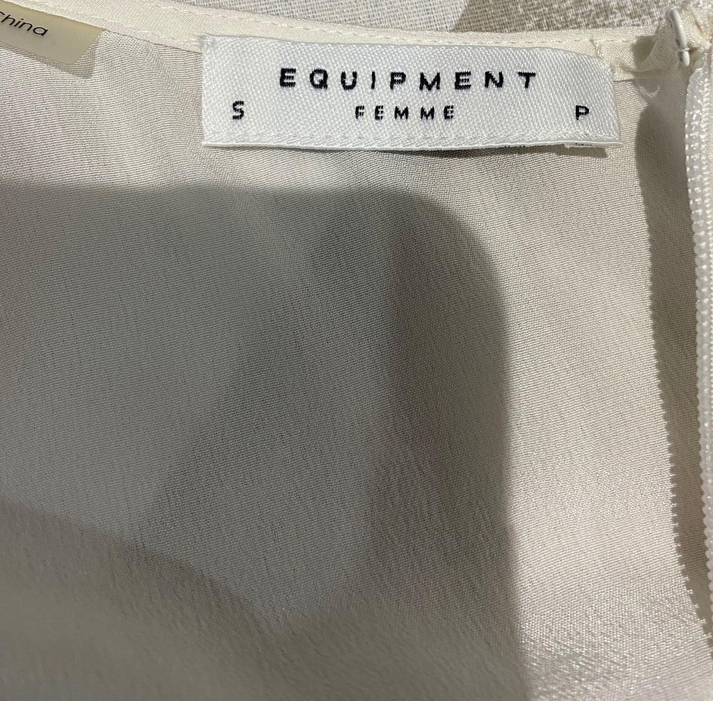 EQUIPMENT FEMME White Multi Colour Floral Silk Round Neck Sleeveless Cami Top S
