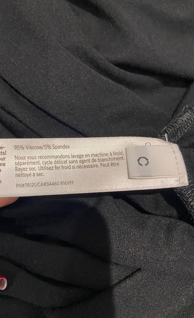 EILEEN FISHER Black Jersey Stretch Round Neck Sleeveless Camisole Vest Tank Top