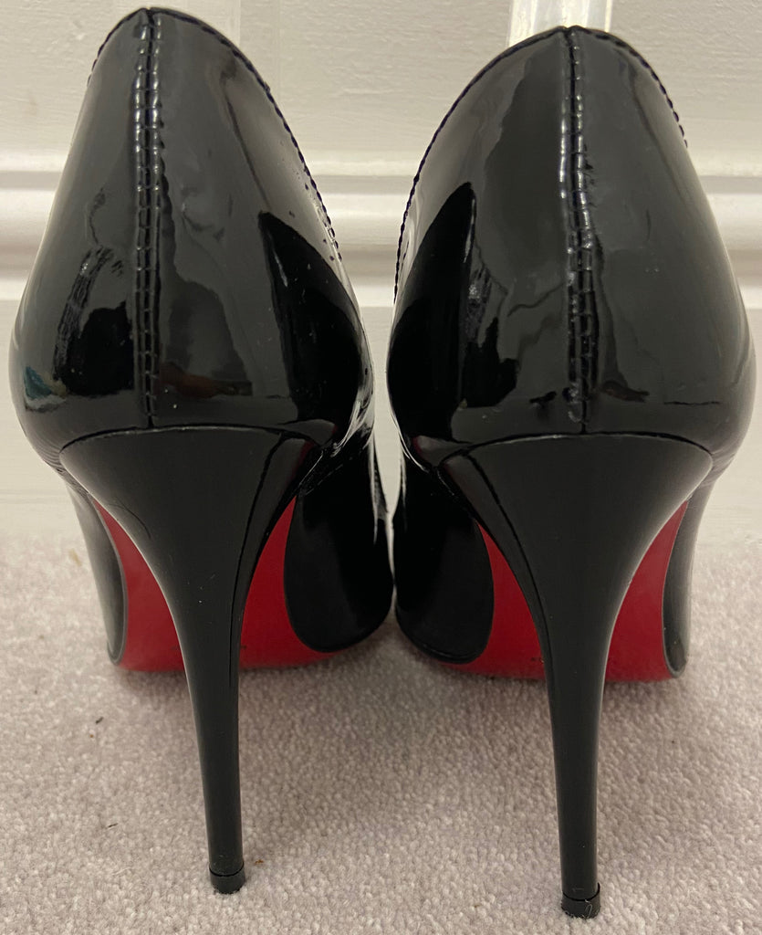 DANIEL Black Leather Patent Pointed Toe High Stiletto Pumps Court Shoes NEW! UK5