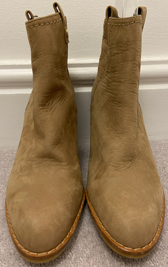 STUART WEITZMAN X RUSSELL & BROMLEY Light Brown Suede Ankle Boots 7 UK4