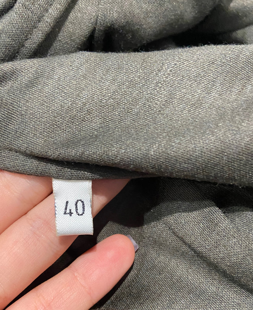 MAISON MARTIN MARGIELA Khaki Wool Blend Overlay Neck Long Sleeve Dress 40 UK8