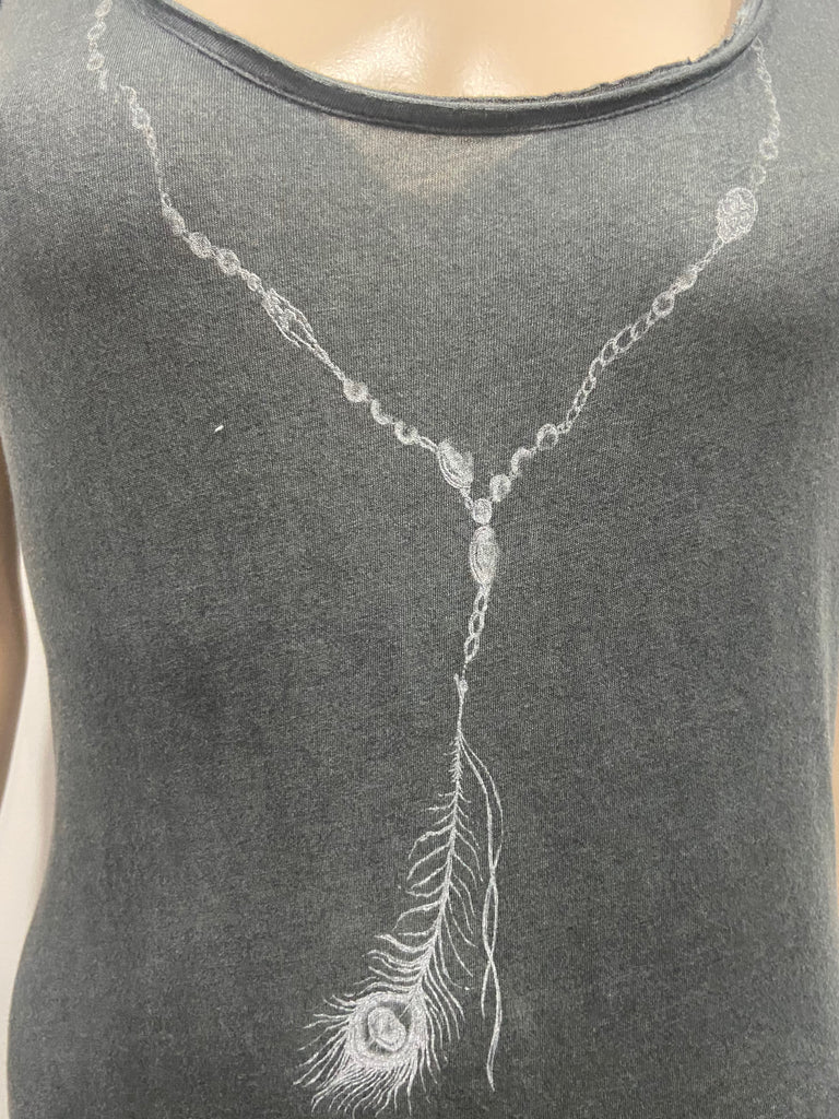 ZADIG & VOLTAIRE Bluey Grey Cotton Sleeveless Long Length Bodycon Maxi Dress S