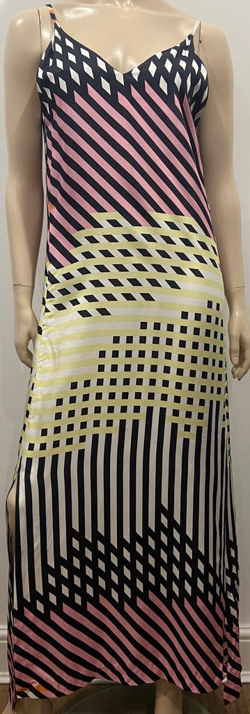 BIMBA Y LOLA Women's Multi Colour Geometric Sleeveless Long Length Maxi Dress S