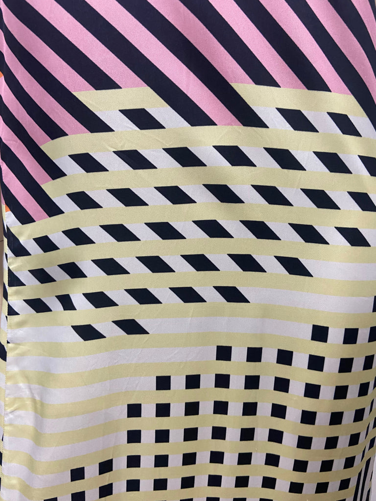 BIMBA Y LOLA Women's Multi Colour Geometric Sleeveless Long Length Maxi Dress S