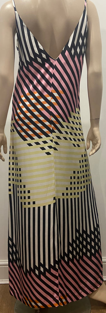 BIMBA Y LOLA Women's Multi Colour Geometric Sleeveless Long Length Maxi Dress S