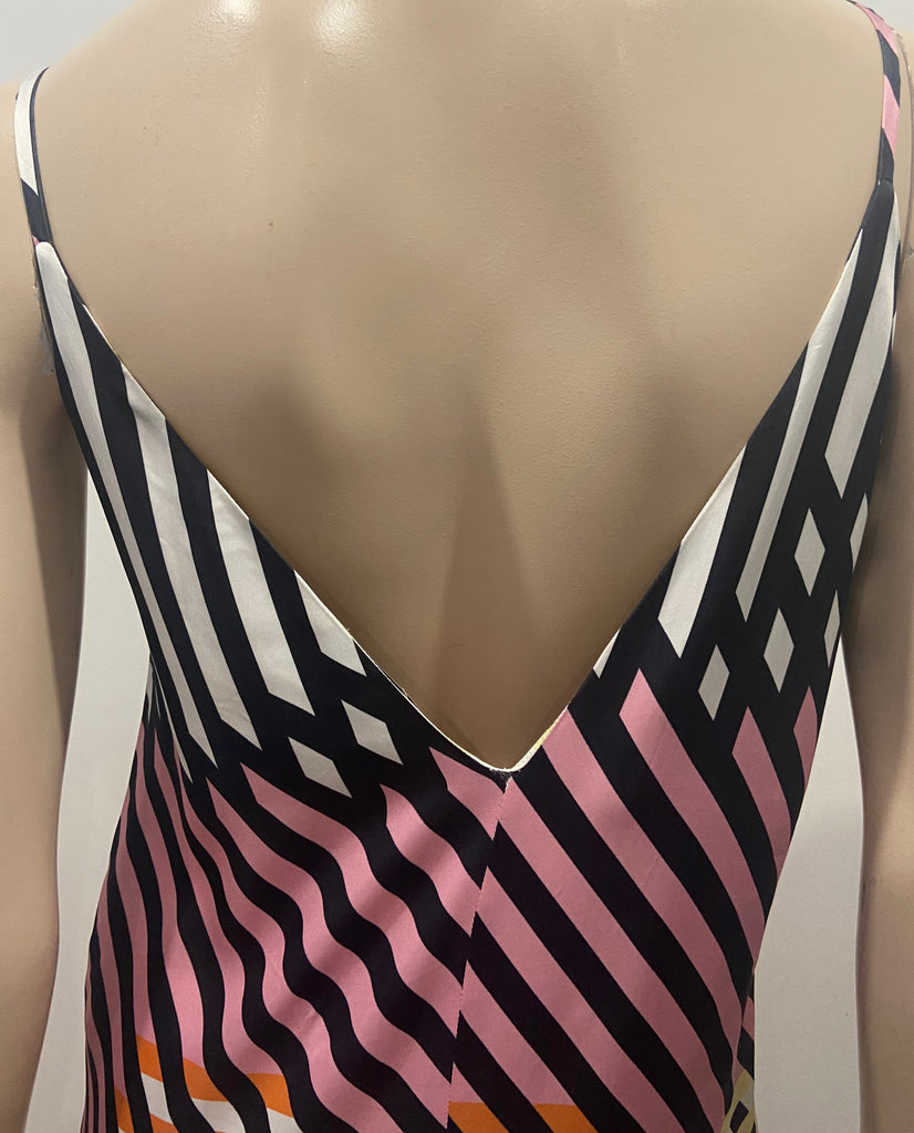 BIMBA Y LOLA Women's Multi Colour Geometric Sleeveless Long Length Maxi Dress S