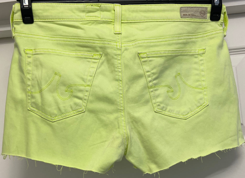 AG ADRIANO GOLDSCHMIEG Line Green Cotton Blend STILT CIGARETTE Casual Shorts 29R