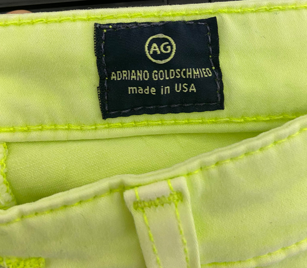 AG ADRIANO GOLDSCHMIEG Line Green Cotton Blend STILT CIGARETTE Casual Shorts 29R