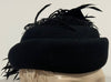 PHILIP SOMERVILLE Royal Milliner Black Velvet & Feather Plume Detail Lined Hat