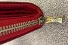 HOGAN Red Leather Patent Perforated Detail Coin Pocket & Card Slot Purse Wallet