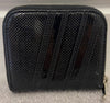 HOGAN Black Leather Patent Perforated Detail Coin Pocket Card Slot Purse Wallet