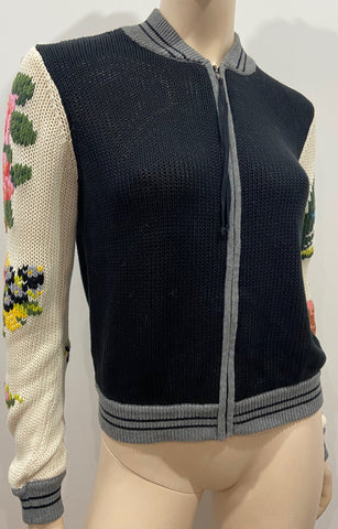 VINCE Women's Navy Blue 100% Cotton V Neck Long Sleeve Sweater Jumper Top XS