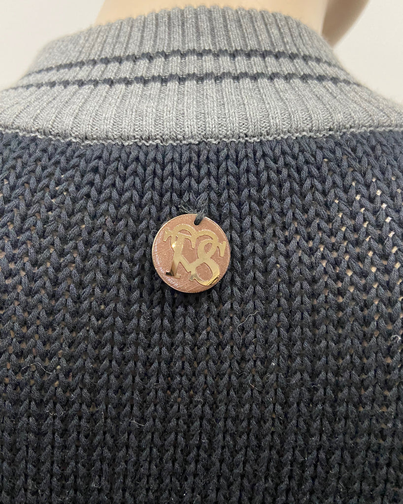 TWIN SET SIMONA BARBIERI Multi Colour Cotton Floral Long Sleeve Knit Cardigan M