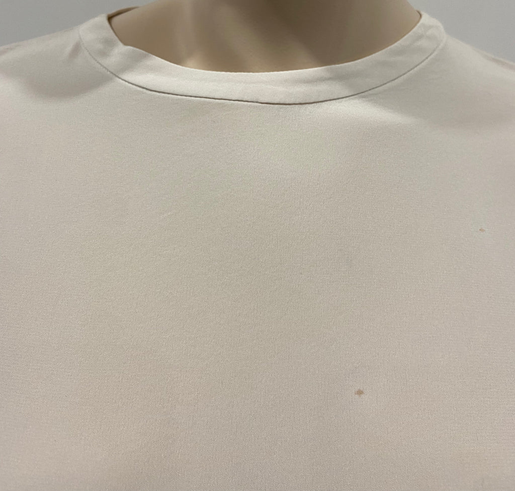 MAISON MARTIN MARGIELA Cream 100% Silk Crossover Rear Blouse Shirt Top 42 UK10