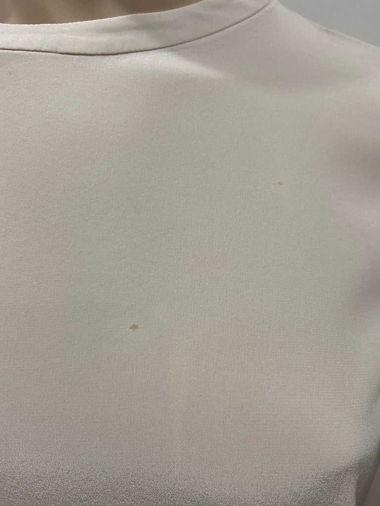 MAISON MARTIN MARGIELA Cream 100% Silk Crossover Rear Blouse Shirt Top 42 UK10