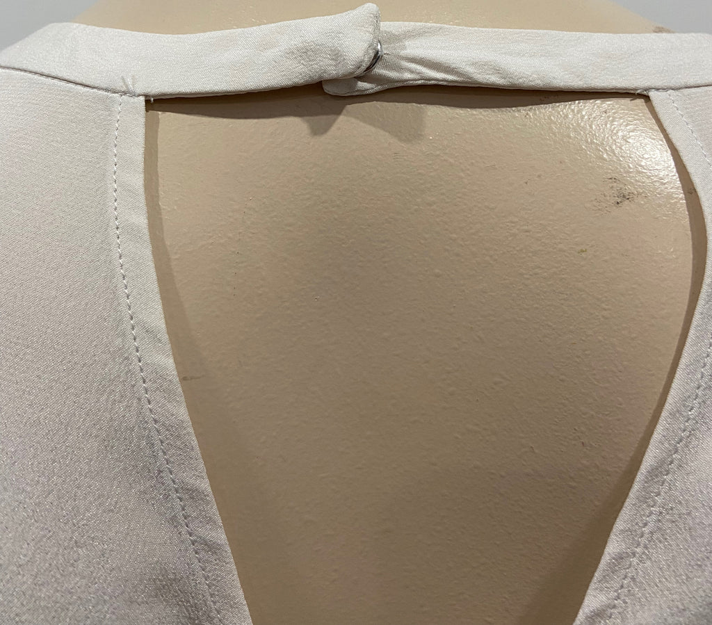 MAISON MARTIN MARGIELA Cream 100% Silk Crossover Rear Blouse Shirt Top 42 UK10