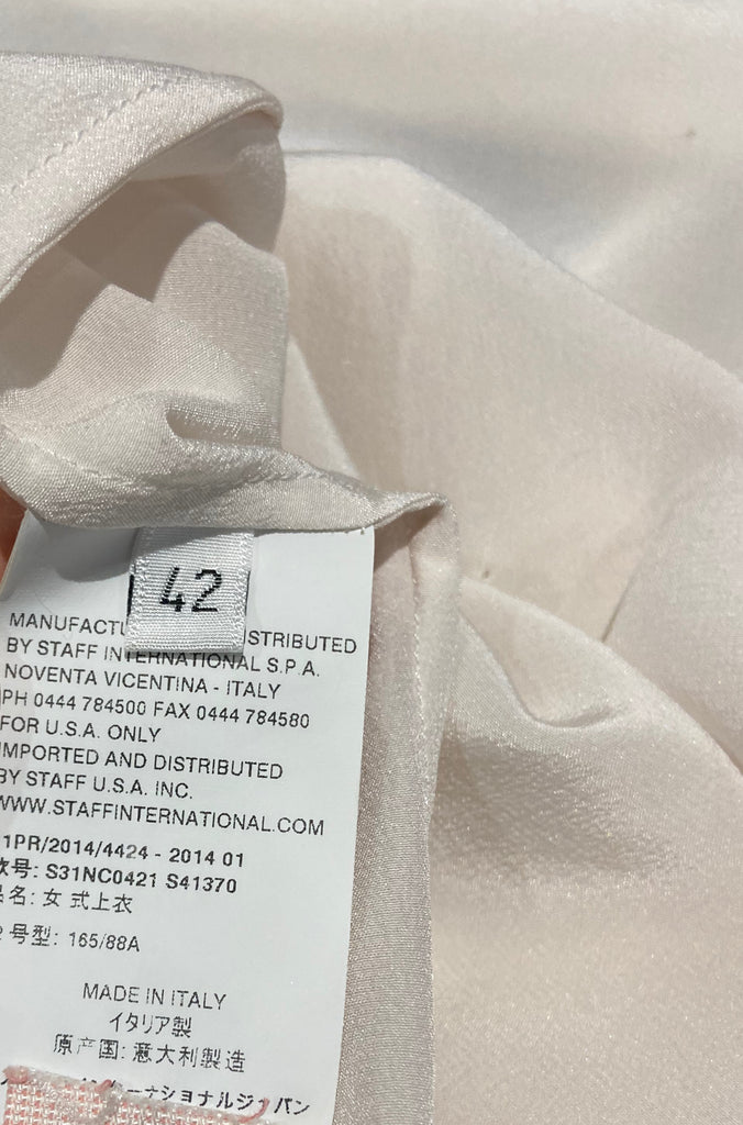 MAISON MARTIN MARGIELA Cream 100% Silk Crossover Rear Blouse Shirt Top 42 UK10