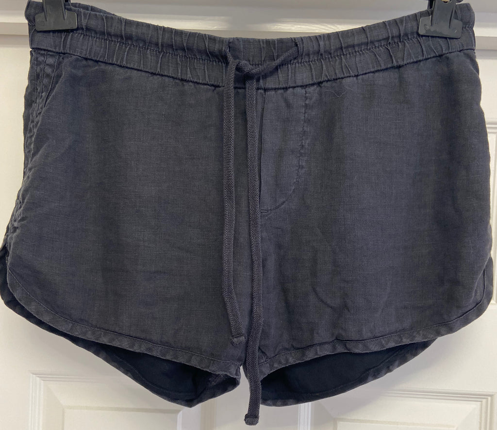 JAMES PERSE STANDARD Midnight Blue Linen Elasticated Waist Casual Shorts 2/M