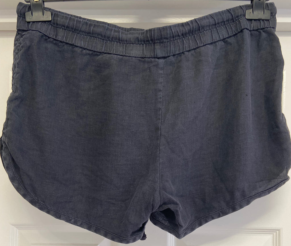 JAMES PERSE STANDARD Midnight Blue Linen Elasticated Waist Casual Shorts 2/M