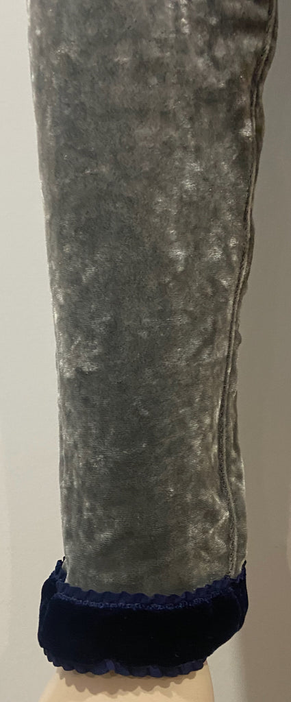 VOYAGE INVEST IN THE ORIGINAL Vintage Grey Black Velvet Sheer Detail Cardigan M