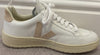 VEJA Women's White Leather Neutral Suede Branded Sneakers Trainers EU38 UK5 NEW!