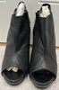 JIMMY CHOO Black Leather Peep Toe Concealed Platform Stiletto Ankle Boots 39 UK6