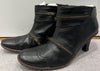 Marithé François Girbaud Black Leather Ankle Boots with Zip Detail - EU 39 UK 6