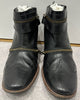 Marithé François Girbaud Black Leather Ankle Boots with Zip Detail - EU 39 UK 6