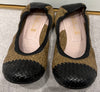 PRETTY BALLERINAS Brown Woven Leather Flats Ballerina Pumps Shoes EU39 UK6