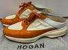 HOGAN INTERACTIVE Cream Fabric and Orange Patent Mules Trainers EU39 UK6