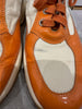 HOGAN INTERACTIVE Cream Fabric and Orange Patent Mules Trainers EU39 UK6